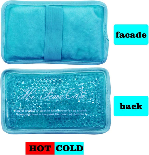 Gel Beads Ice Pack, Reusable Hot Cold Pack for Injury, Pain Relief for Knee, Shoulder, Foot, Ankle, 3PCS/Blue