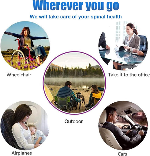 Helishy Gel Seat Cushion - Non-Slip Egg Seat Cushion Chair Pads - Office Chair Car Seat Cushion for Sciatica & Back
