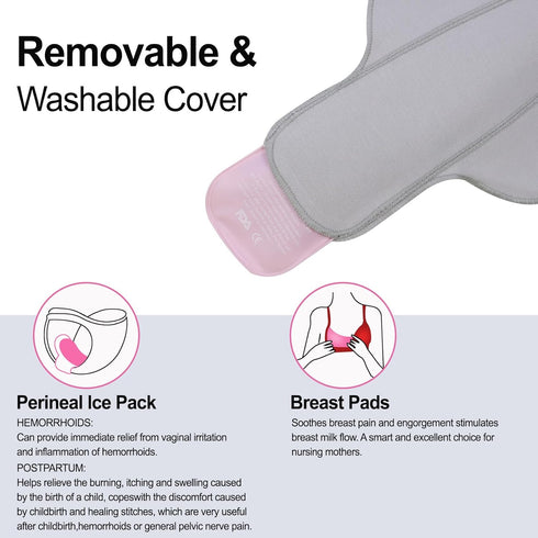 Reusable Perineal Ice Packs, Postpartum Cold Packs for Women After Birth, Pain Relief