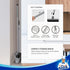 MR.SIGA Gray Broom and Dustpan Set with Adjustable Long Handle, Upright Combo for Floor Cleaning Lobby