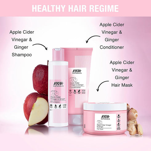 Nykaa Naturals Hair Mask, Apple Cider Vinegar & Ginger, 6.76 oz - Anti-Dandruff & Hair Growth for Women