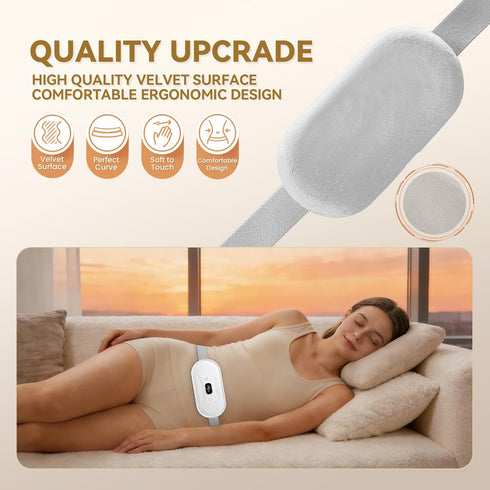 PVOGRT 7 7 Portable Electric Heating Pad for Period Cramps, Menstrual Heating Pads with Heat Levels and Vibrating Modes