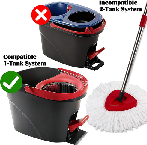RA RUNNING ALIEN Set 1-Tank 16 Refills,1 Head,1 Base,and(31-63in) Set Spin Mop Replacement for O-Ceda EasyWring System