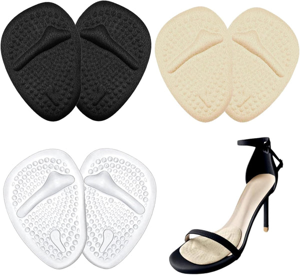 Metatarsal Pads, 3 Pairs Gel Shoe Inserts for Pain Relief and Comfort