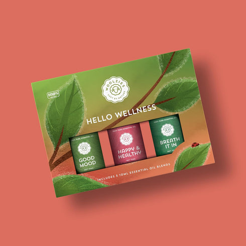Set 3 Hello Wellness Essential Oil of Pure and Natural Essential Oils for Home, Office, Diffuser | Premium Aromatherapy