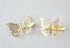 Yueton Pack of 2 Golden Butterfly Hair Clips, Bride Headwear Accessories