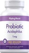 Piping Rock Probiotic Acidophilus Capsules - 240 Count, 1mg, 250 Million CFU, Non-GMO, Gluten Free for Men and Women