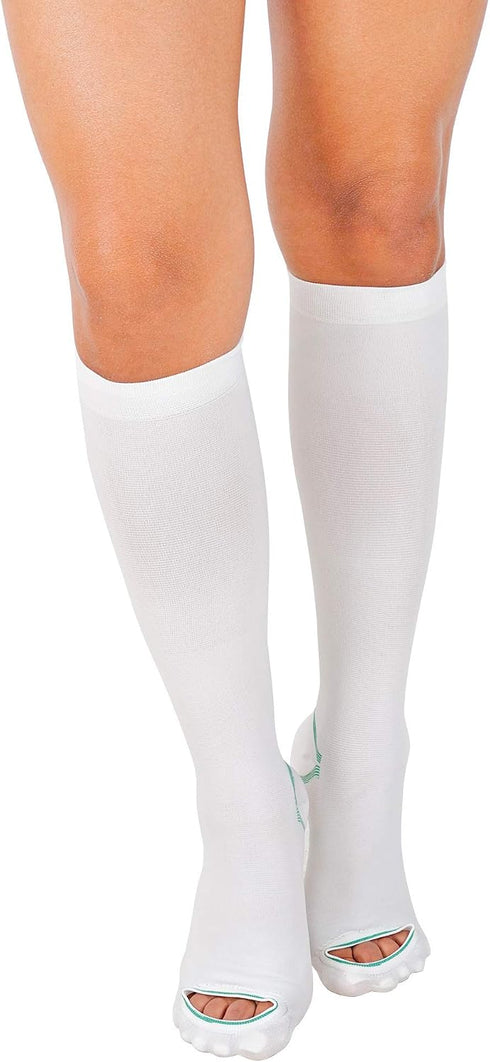 invera 15-20 mmHg Anti Embolism Compression Stockings, Knee High Unisex Ted Hose Socks Moderate Level