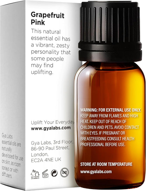 Gya Labs Grapefruit Essential Oil, 0.34 Fl Oz, 100% Pure Natural Oil for Skin, Hair, Aromatherapy & Candle Making