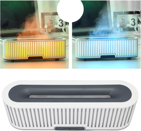 YUJIEE 200ml Aromatherapy Diffuser, Essential Oil Aroma Humidifier with Flame Light Multi Color Lights, Quiet Operation