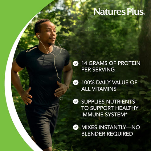 NaturesPlus SPIRU-TEIN, Vanilla - 2.12 lbs - Spirulina Protein Powder with Vitamins & Minerals for Energy - 32 Servings