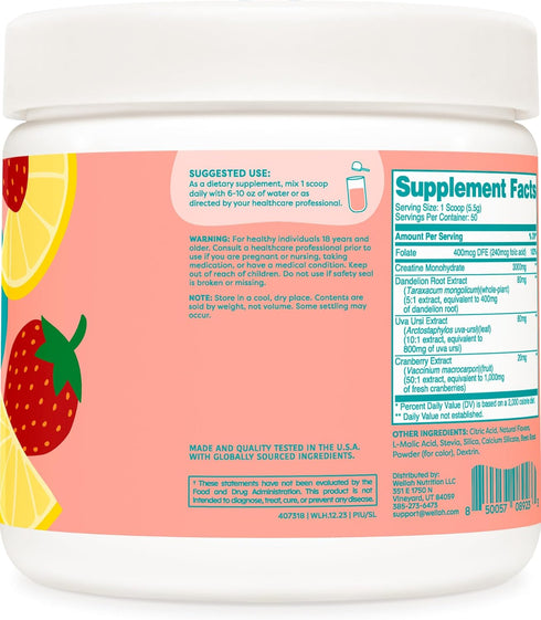 Pump-It-Up Creatine (50 Servings, Strawberry Lemonade) - Creatine Monohydrate with Dandelion & Cranberry