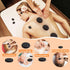 Primachen 9Pcs Set Hot Stones Massage Warmer Kit, Hot Stones Massage Portable Hot Stone with Heater, Hot Rocks Basalt