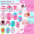 Kids Press on Nails, Thrilez 144Pcs Girls False Nails, Pre Glue Stick on Short Nails Decoration Gift for Ages 7-12