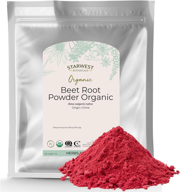 Starwest Botanicals Organic Beet Root Powder, 1 Pound, USDA Organic Certified