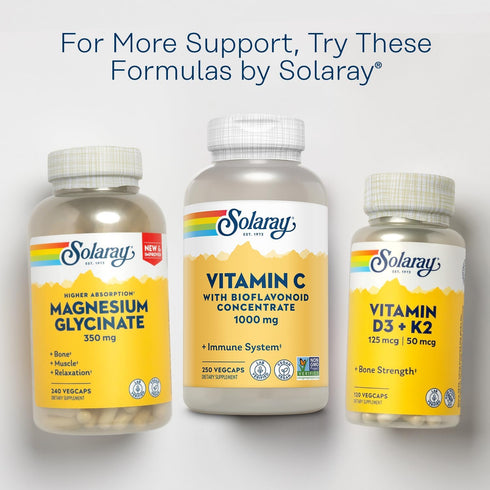 SOLARAY Vitamin C w/Rose HIPS, Acerola & Bioflavonoids, 1000mg, Non-GMO, Vegan, 250 CT for Immune Function