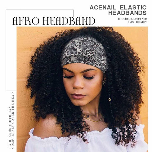 Wide Boho Headbands for Women, Knotted Turban Headband, Elastic Nonslip Hairbands for Yoga Running