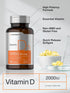Horbaach Vitamin D3 2000IU Softgels (50mcg) | 150 Count | Non-GMO, Gluten Free Supplement