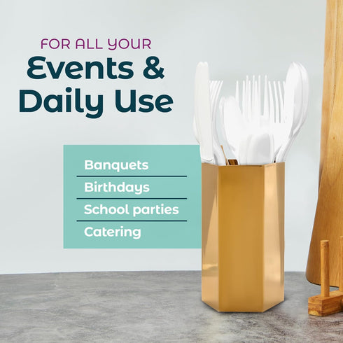 Heavy Duty Plastic Knives, Disposable Plastic Utensils for Parties, Celebrations, and Events, Pack of 500