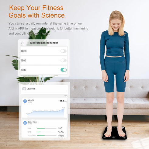 Professional Body Fat Scale, Accurate Digital Smart Bathroom Scale for Body Weight, 18 Body Composition Metrics
