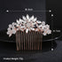 Rose Gold Clear Crystal Bridal Wedding Hair Comb, Headpiece Hair Pins