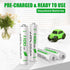 WENJOOP 16 Pack, 1100 1.2V Rechargeable AAA Batteries mAh High Capacity NiMH AAA Rechargeable Batteries, Pre-Charged