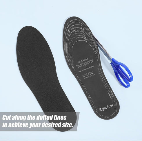 Macuezu 2 Pairs Kids Insoles for Sneakers, Memory Sponge Shoes Insole, Unisex Breathable Shoe Insoles, Cutting Size