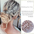 Unicra Bride Flower Wedding Hair Vine, Crystal Bridal Piece Rhinestone Jewelry Bead Headpiece for Women
