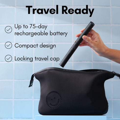 Burst Curve Sonic Electric Toothbrush for Adults, Slim Travel Toothbrush with Cover and Ultra Soft Bristles