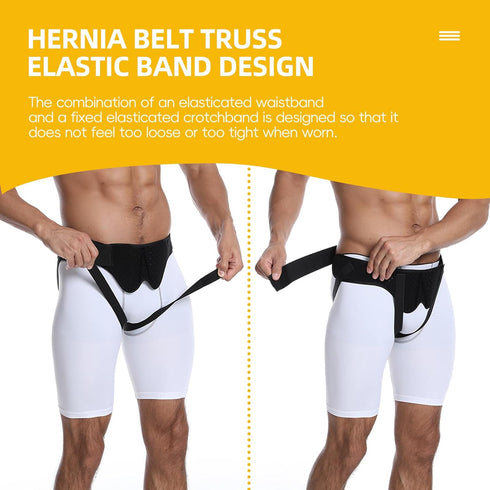 Hernia Belt Truss for Men Women, Adjustable Hernia Belt for Inguinal or Sports Hernia, M