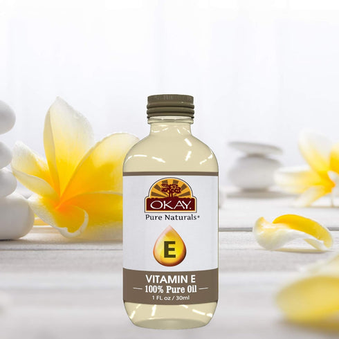 Okay Vitamin E Oil, All Natural, 1 Fl Oz, For All Hair Textures & Skin Types