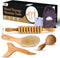 Nuddspa Wood Therapy Massage Tools 4 Pcs, Lymphatic Drainage Massager, Maderoterapia Kit, Anti