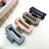 Rectangle Hair Claw Clips Large 4 Inch Matte Square Clear No Slip Big Jaw Clip, Multi-Colored for Thick Hair Women, 6