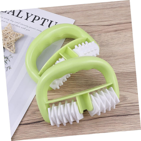 Set 2 of Ergonomic Green Hand Rollers for Muscle Relief and Recovery