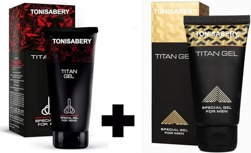 TONISABERY 50ml (Pack 2) Tonisaberey Gel Red for Men with Original Natural Ti-tan Gel Massage Cream