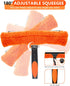 Squeegee for Window Cleaning Kit, Extendable Duster Cleaning Kit with Bendable and Adjustable Head