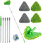 RONSUNG Wall Cleaner Triangle Mop with 82'' Long Handle - Wall Scrubber, Cleaning