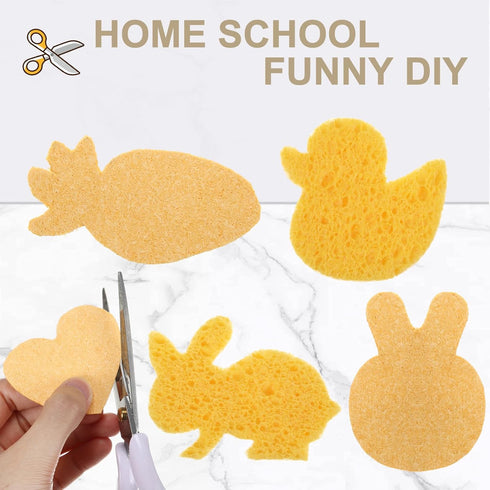 Zhengmy 100 3.9 2.4 0.12 Inch Pieces Sponges Bulk Sponges Kitchen Compressed Sponge Natural Dish Sponge Compressed Wood