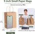 GSSUSA Brown Paper Bags, 5.25x3.75x8, 20 Pcs, Small Gift Bags with Handles, Sturdy Kraft Paper for Party Favor