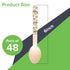 Perfect Stix Sucre Shop Marshmallow Spoon, 48 Wooden Cutlery Spoons with Hot Cocoa Print, Pack of 48