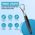Tongue Cleaner, Stainless Steel Tongue Scraper for Fresh Breath, Black and Red, Small Size