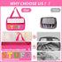 Chenille Letter Patch Clear Makeup Bag, Preppy Nylon with Handle and Zipper, Waterproof Travel Toiletry Bag