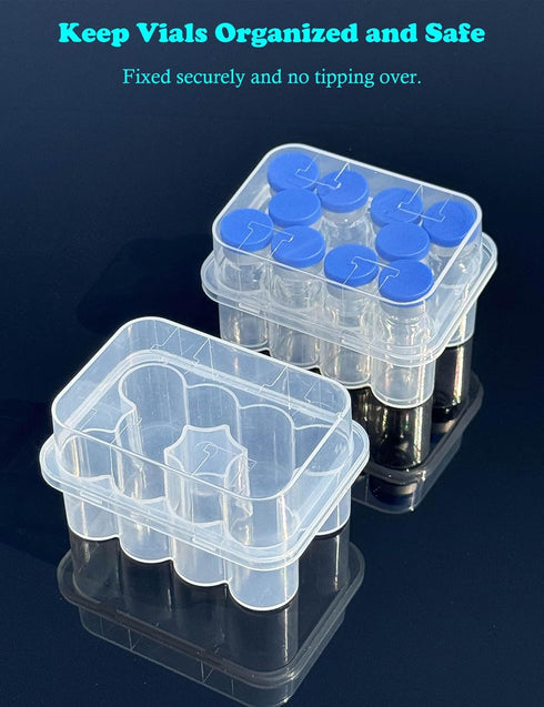 Theradaily 2 Pack 3ml 10 3ml Peptide Case for Vials, Insulin Vial Holder for Fridge, Peptide Storage Organizer Case