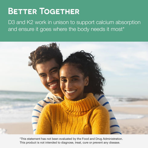 EZ Melts Dissolvable Vitamin D3 K2 5,000 IU, Sugar-Free Bone & Joint Support, 3-Month Supply