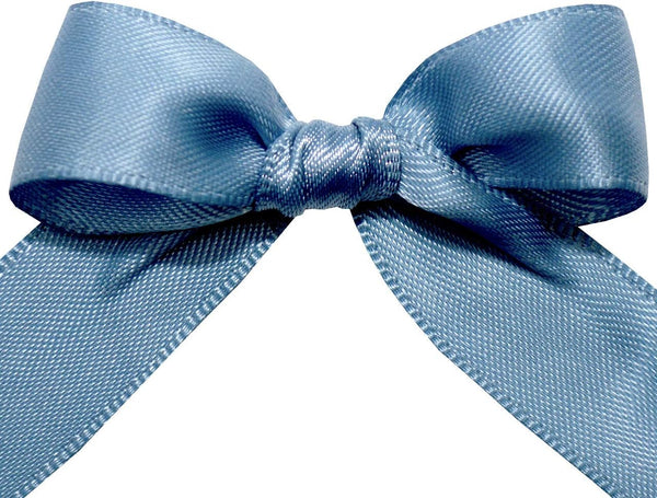Morex Ribbon Double Face Satin Ribbon 3/8" X 50 YD, Antique Blue Ribbon for Gift Wrapping, Birthday Gift Cards, Crafts