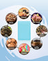 100 Pack Resealable Packaging Bags, Double-Sided Color Smell Proof Bags for Food Storage, Flat Bags (Blue, 2.7" x 3.8")