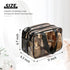 WEISIPU Large Waterproof Clear Travel Bag, Transparent Makeup Bag with Double Zipper - Stylish Black Trim