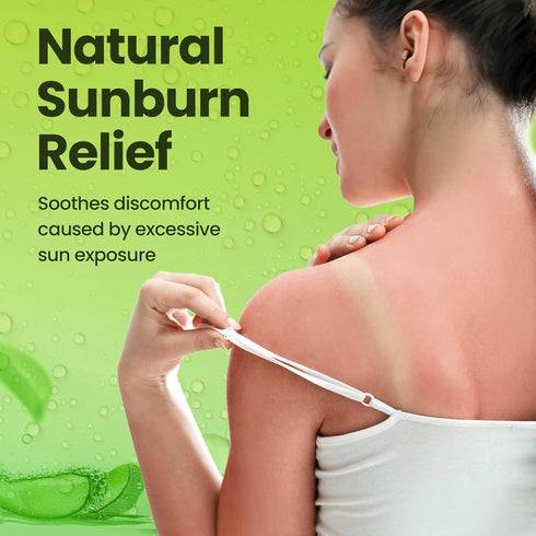 Honeyskin Soothing Aloe Vera Gel - Natural Ingredients for Relief from Sunburn and Dry Skin (8 Fl Oz)