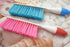 Jilukibo 2-Pack Soft Bristle Cleaning Brushes for Bed Sheets - Blue & Rose Red