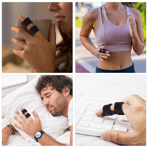 Cozyhealth Finger Splint (2 Pack), Universal Finger Straightener for Arthritis Pain and Support